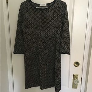 Black and gold dress